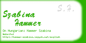 szabina hammer business card